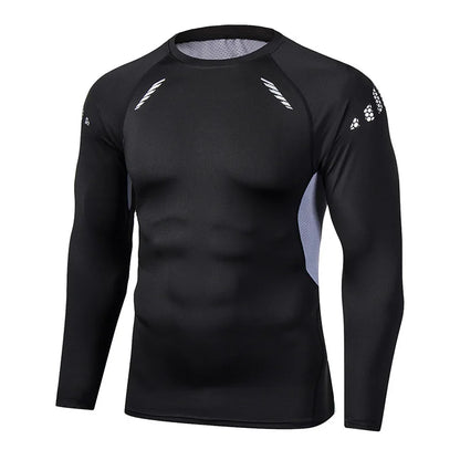 Men's Compression Long Sleeve Running T-Shirt Polyester Sizes S and M