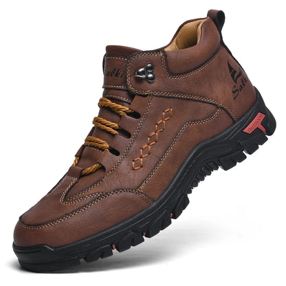 Men's Casual Leather Lace Up Ankle Boots Outdoor Boots