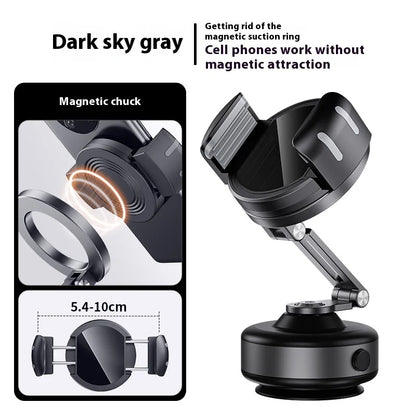 Magnetic Vacuum Adsorption Car Mount Aluminium Alloy Foldable 360 Rotation