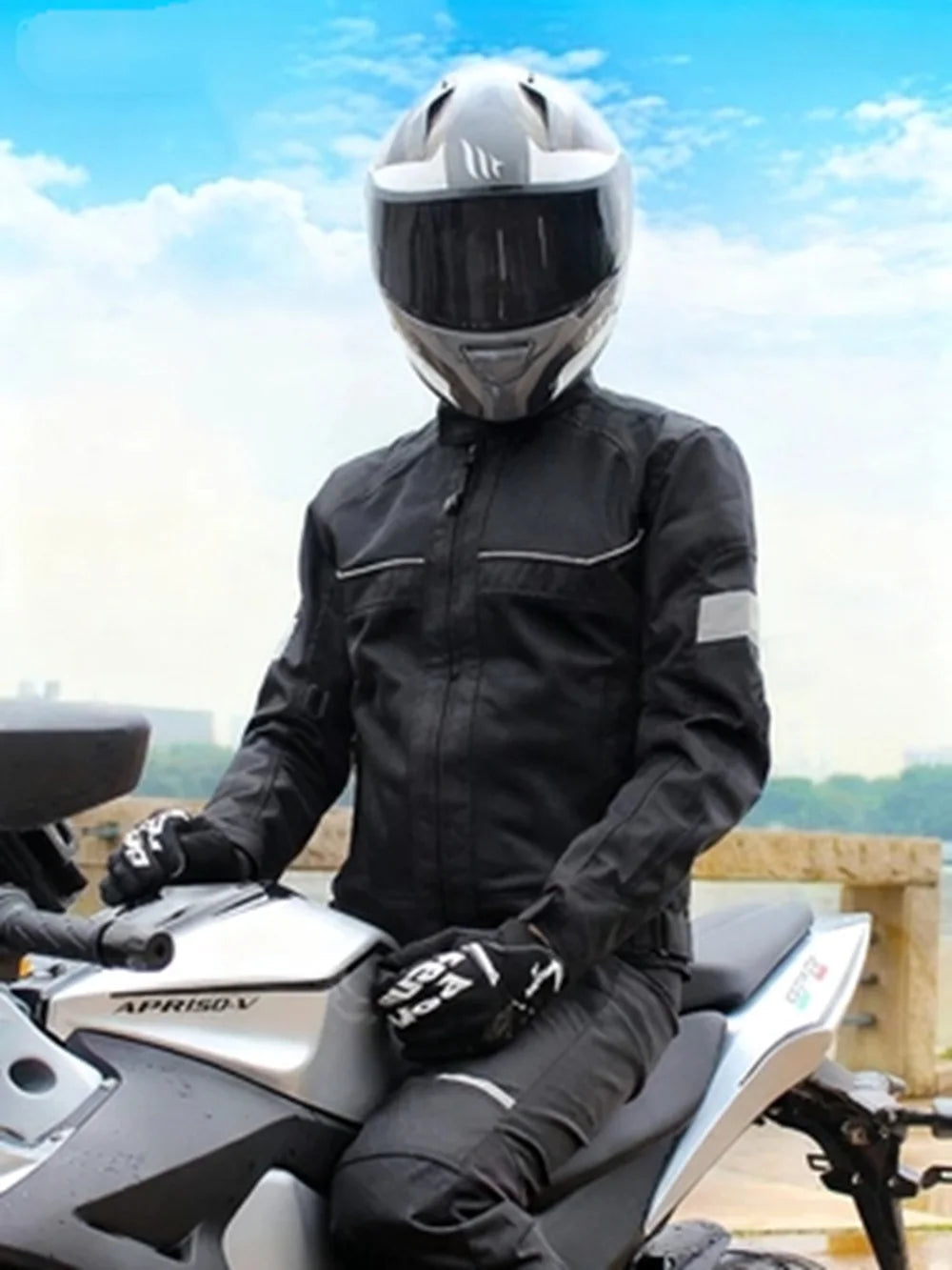 Universal Motorcycle Jacket, All Season Mesh Reflective Protective Riding Gear with Breathable Design for Men & Women