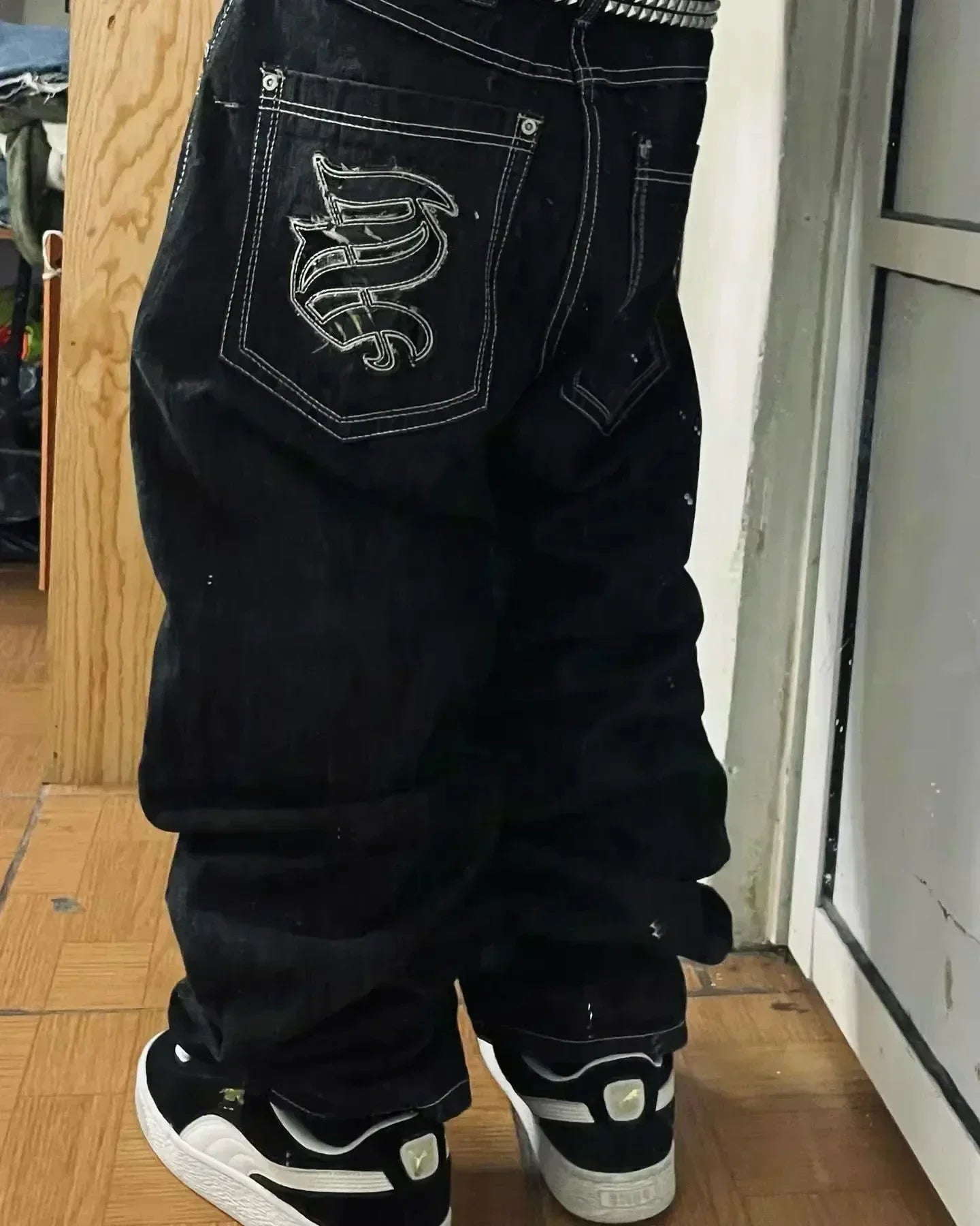 Streetwear New Fashion Oversized Print Baggy Jeans Women Y2K Harajuku Hip Hop Vintage Gothic High Waist Wide-leg Pants Trousers