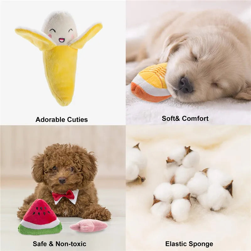 10/20/50 Pack Plush Dog Squeaky Toys – Soft Fleece Chew & Play Toys for Small and Medium Dogs