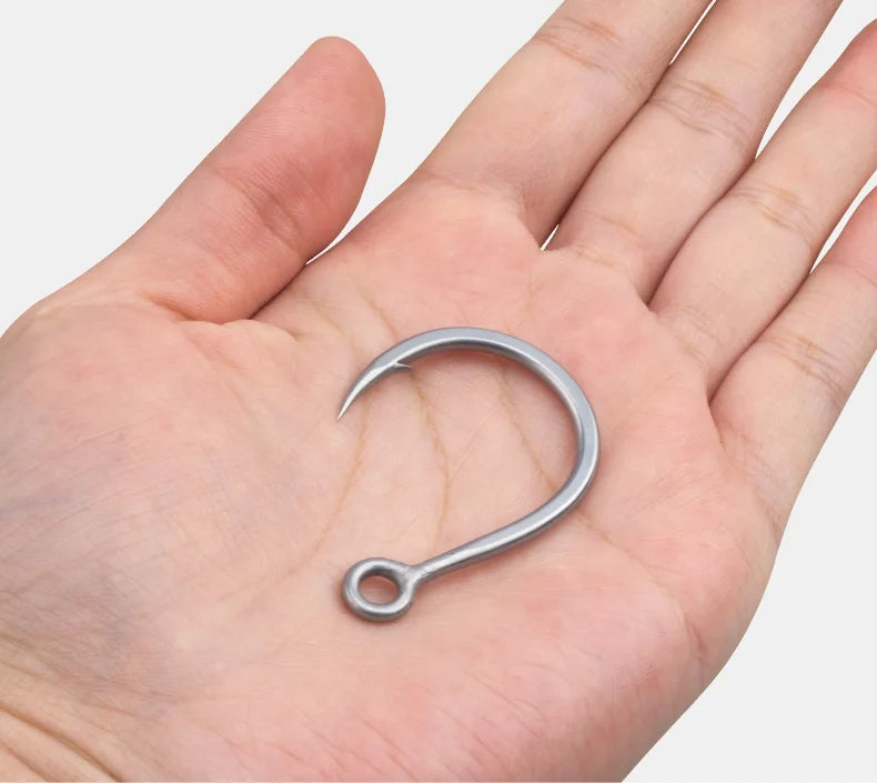 TEASER 8091 5X DIABLO Saltwater Popper Fishing Hook 2/0 3/0 4/0 5/0 7/0 Super Rust-proof Fishing Inline Single Heavy Hook