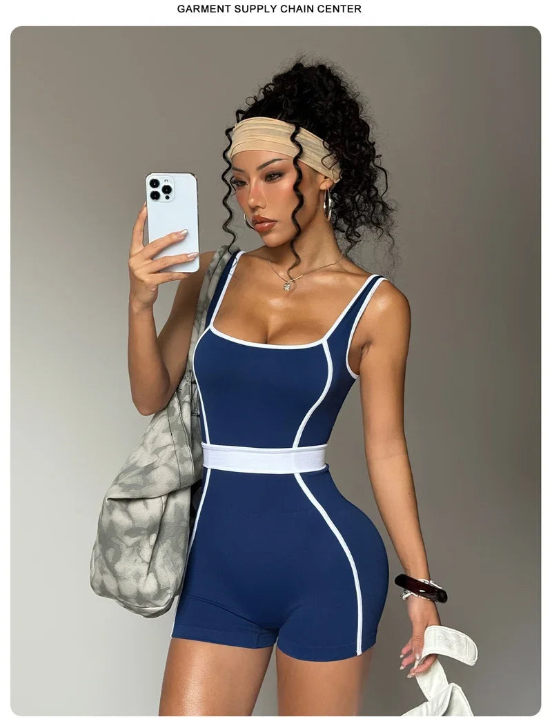 Women's Tracksuit Seamless Yoga Set Yoga Jumpsuits One Piece Workout Rompers Sportswear Gym Set Workout Clothes Women Bodysuit