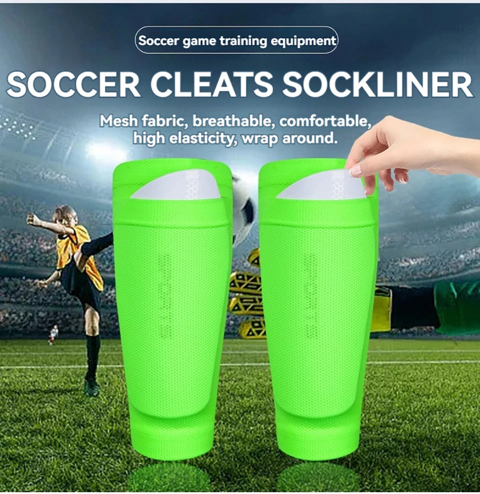 Loogdeel Sport Soccer Football Shin Guard Socks Pads EVA Cushion Protection Reduce Shocks and Injuries for Kid Youth Boys Girls