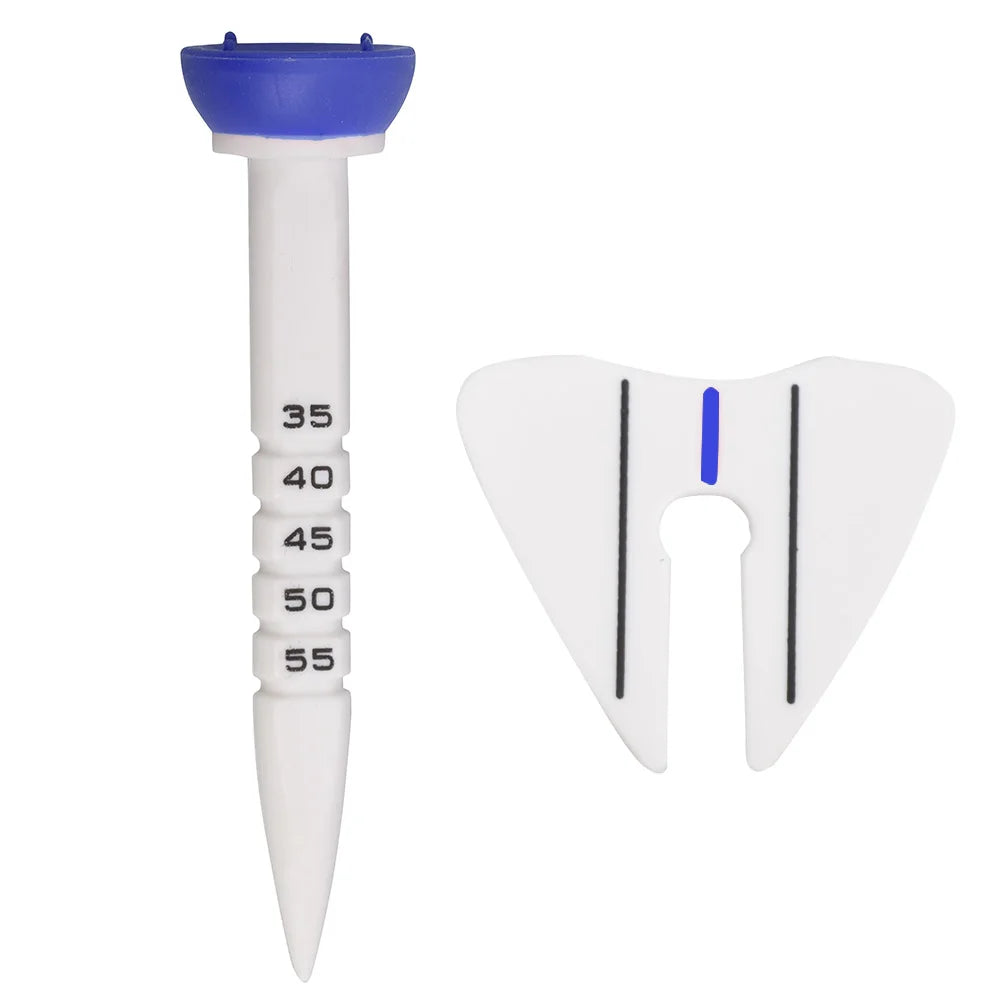 Golf Multi-functional TEE Studs, Aiming Direction, Adjustable Height 35-50mm Golf Seat Training Accessories