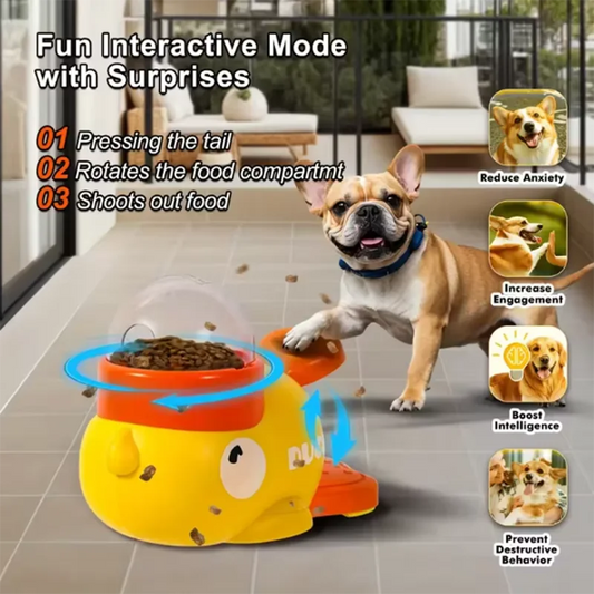 Little Yellow Duck Pet Leaking Toy – Interactive Educational Training Device for Puppies