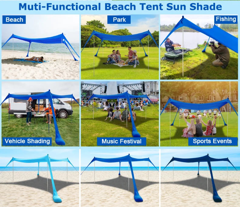 Outdoor Lawn and Beach Leica Canopy Tent Portable Lawn Camping Fishing Tent Outdoor Sun Protection and Cooling Large Size