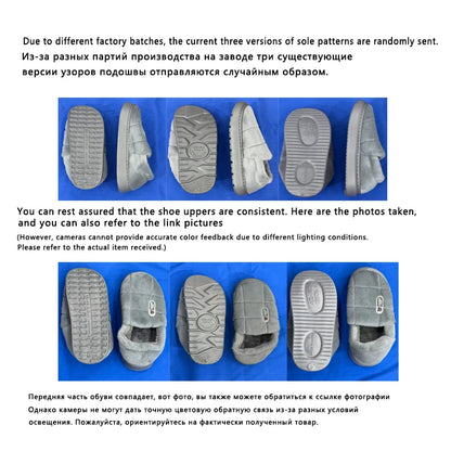 Men's Winter Cotton Slippers Plush Non Slip Indoor Shoes Size 50 51