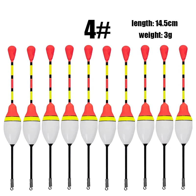 Fishing Floats Set 10 Pieces Plastic Float Buoy Bobber