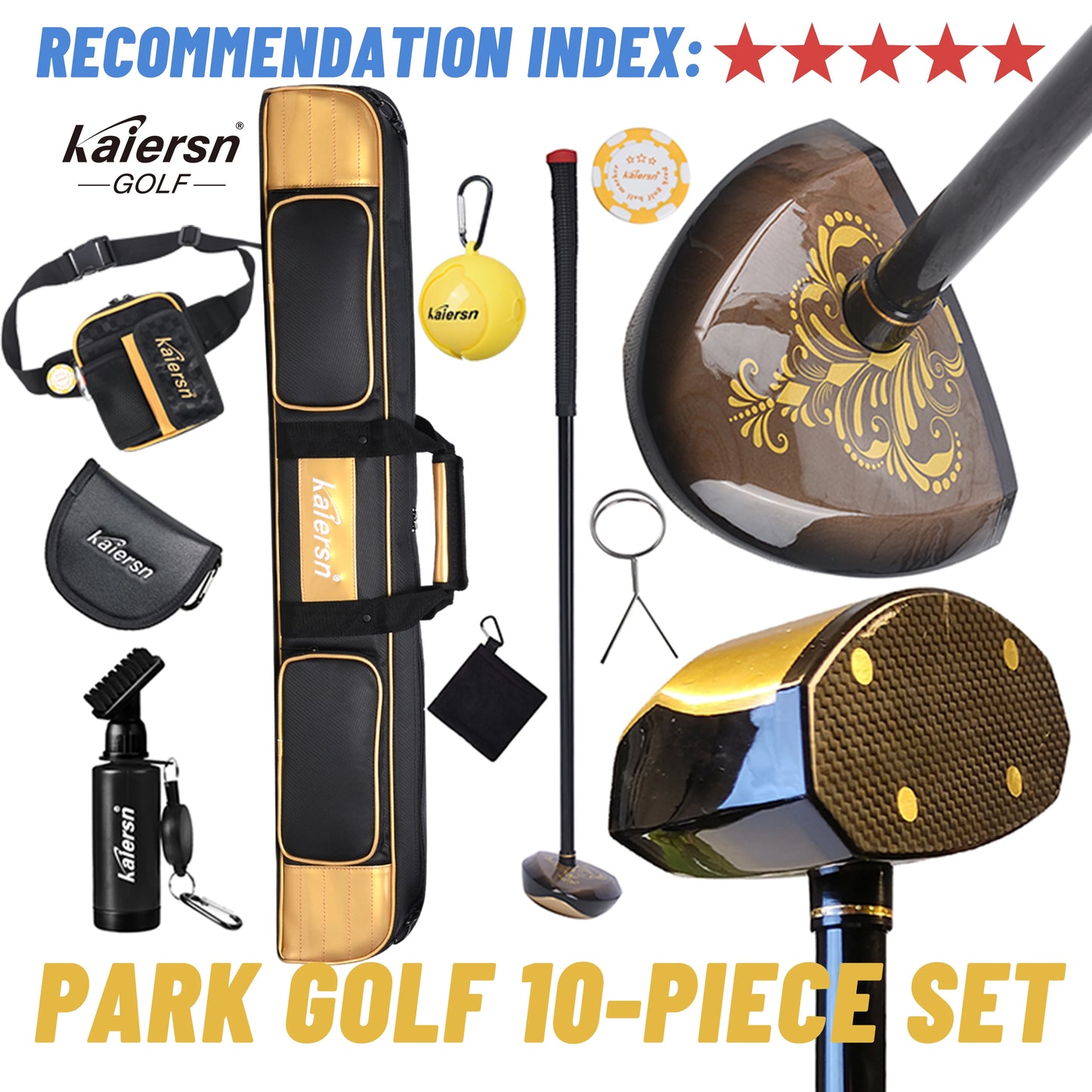 Kaiersn Park Golf Club Set 10-piece training and travel sports all-in-one set