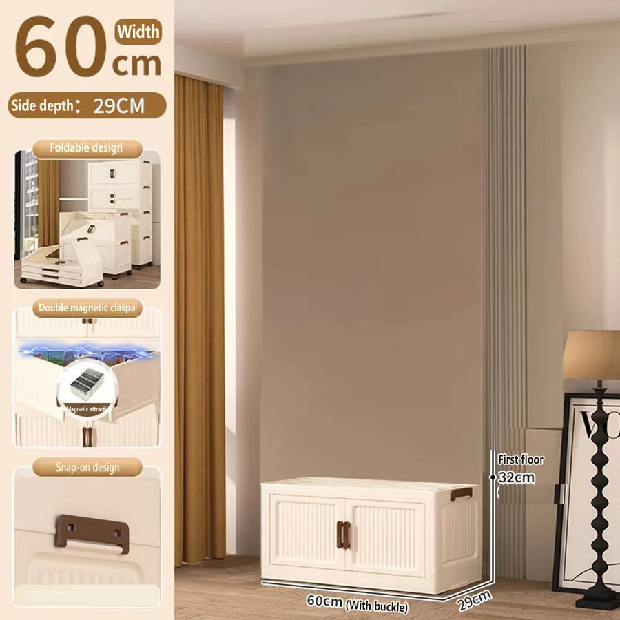 Storage Box, Household Foldable Cabinet, Storage Cabinet for Clothes, Toys, Snacks, Extra-Large Capacity Storage Cabinet, Organizing Box