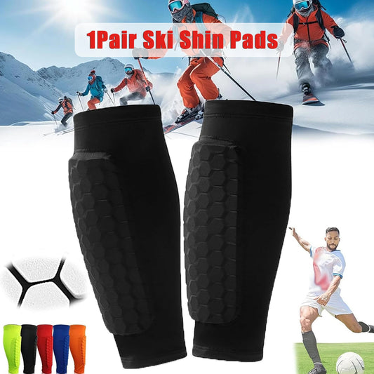 Leg Sleeves Shin Guards Shockproof Honeycomb Support Sock Ski Shin Protector Soccer Gear Soccer Shield Sports Legging Sleeves
