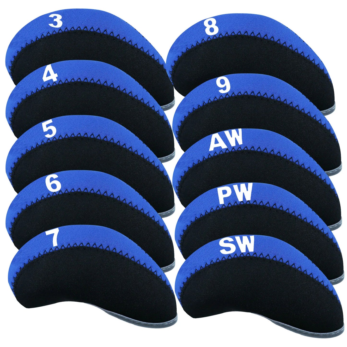 Golf Iron Head Covers 10pcs Set Putter Headcover Protector, Lightweight Durable Portable Universal Irons Clubs