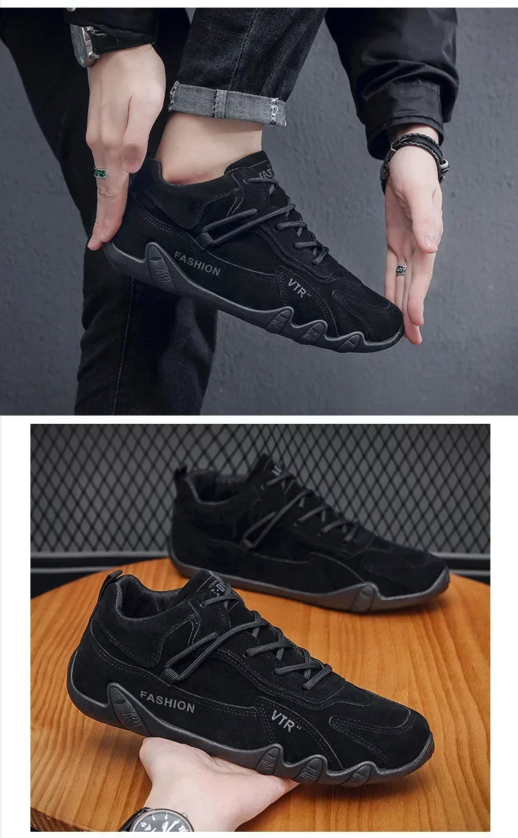 Mens Casual Shoes Breathable Non Slip Lace Up Outdoor Sneakers