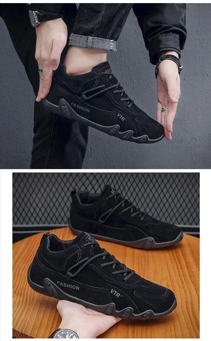 Mens Casual Shoes Breathable Non Slip Lace Up Outdoor Sneakers