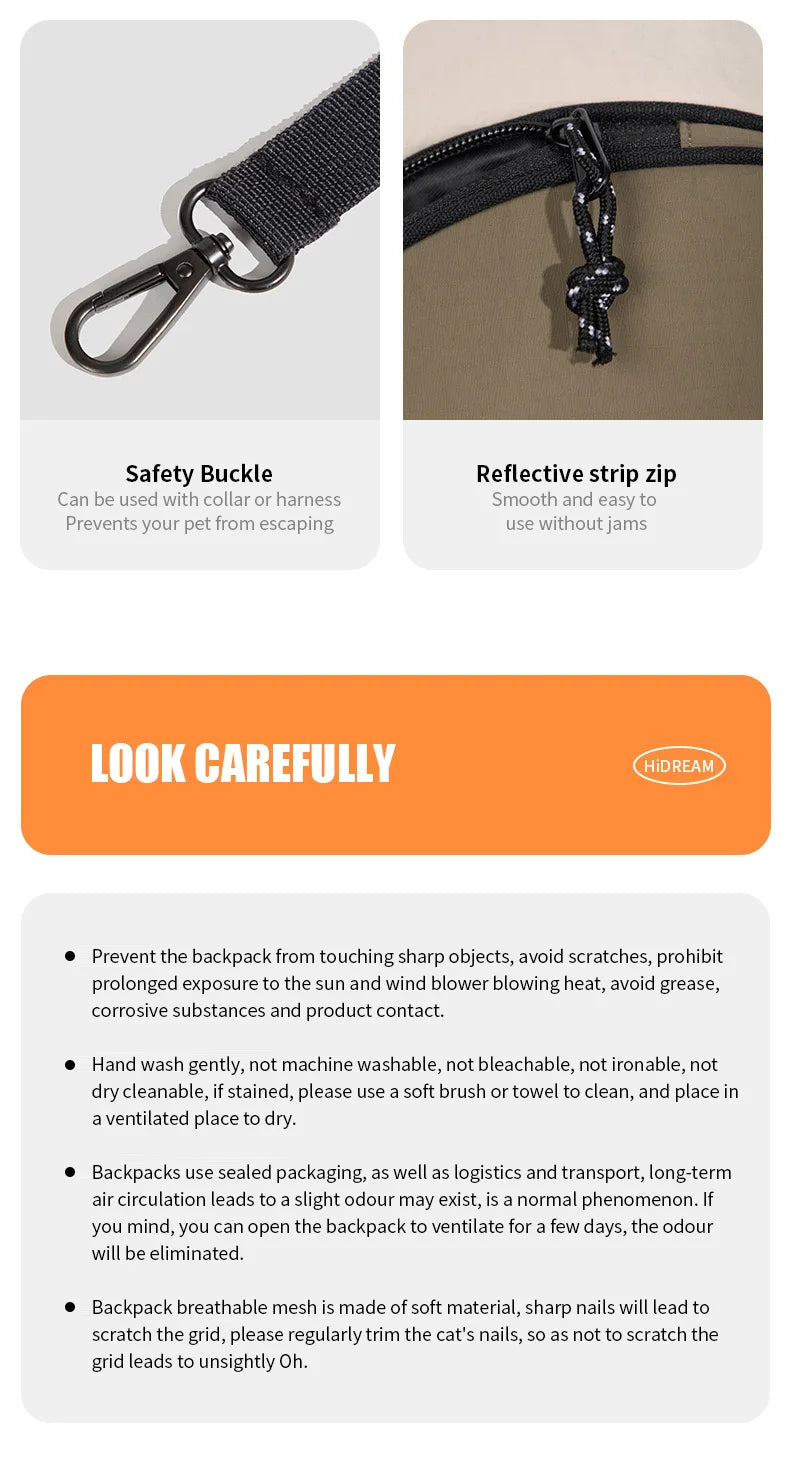 Pet Chest Backpack Front Carrying Tote Backpack Dogs and Cats Breathable Portable Outdoor Bag Shoulder Cat Bag