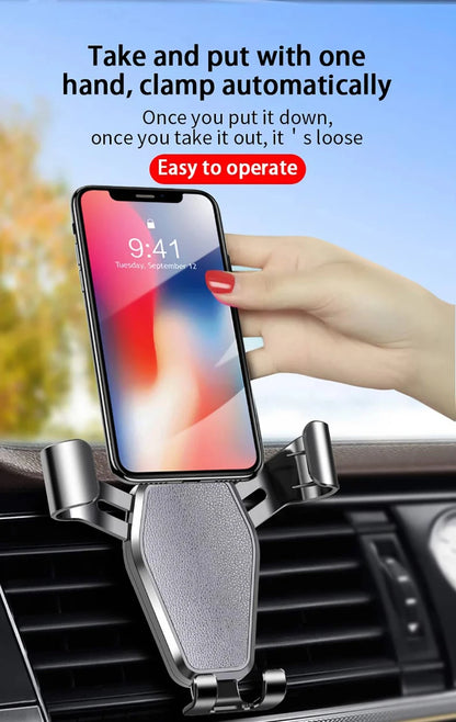 Universal Car Phone Holder Gravity Auto Clamp Air Vent Mount