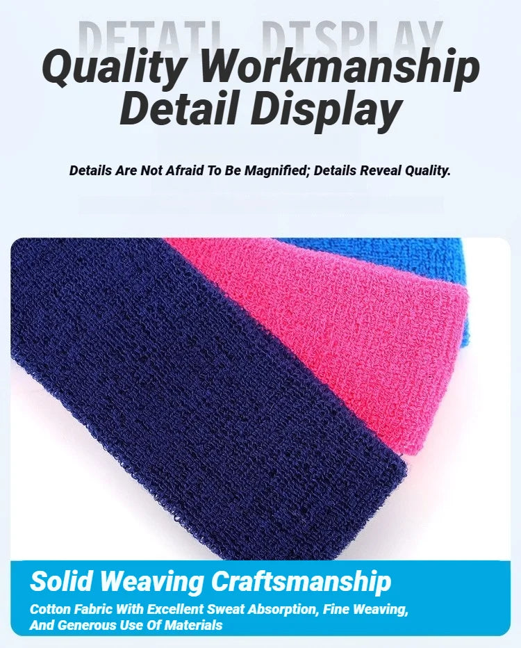 3Pcs Sweatproof Sports Headbands For Men Women Moisture-Wicking Sweatband Tennis Basketball Running Gym Workout Outdoor Yoga