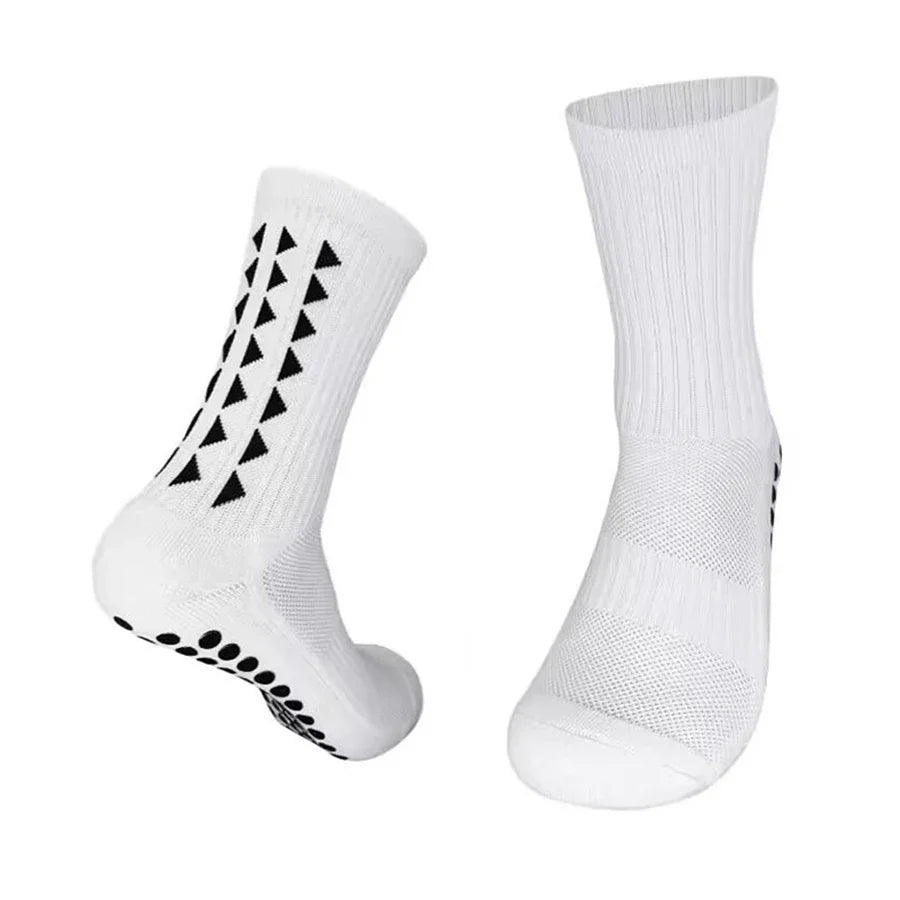 6 Pairs Multi-Sport Grip Socks, Towel Bottom Anti-Slip for Football Running Gym, Mens Womens Athletic Socks Set, Men Socks