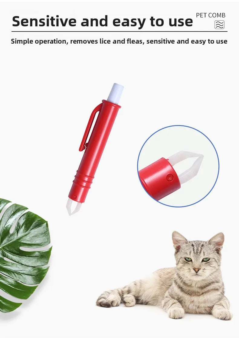 2-4pcs Flea Remover Hook Tick Remover Tweezer Tick Pull Pet Cat Dog Accessaries Tick Tool Pet Mites Flea Extractor Pet Supplies