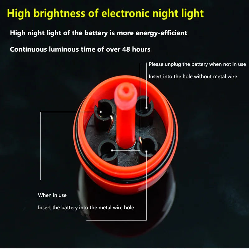 Electronic Floating Wave Rock Fishing with Night Light Float Electronic Night Light Float Fishing Accessories Fishing Gear