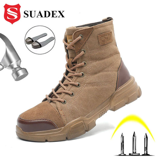 Steel Toe Work Boots for Men Desert Safety Boots 36-48