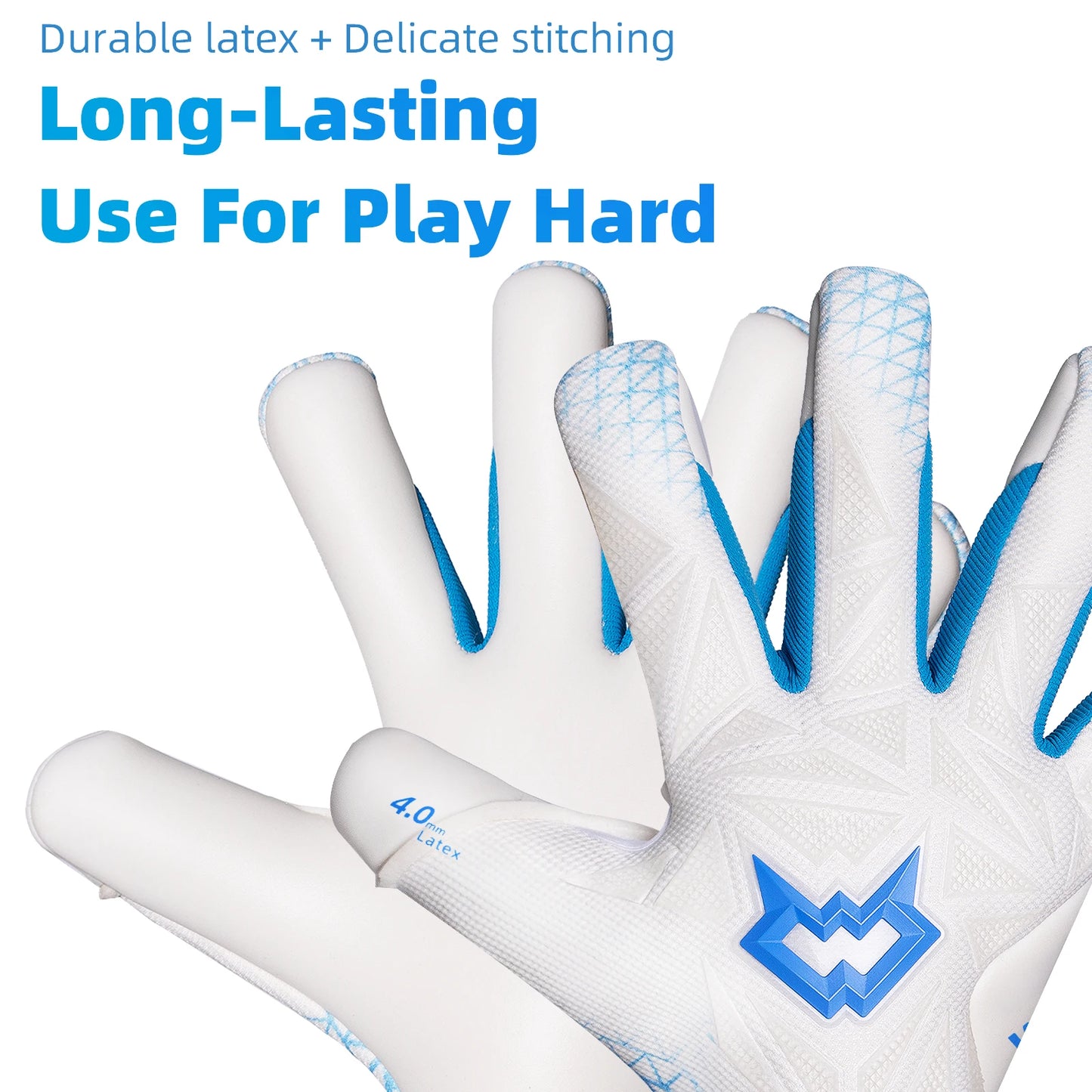WVVOU Soccer Goalie Gloves,breathable football gloves,with 4+3mm adhesive super grip latex palm