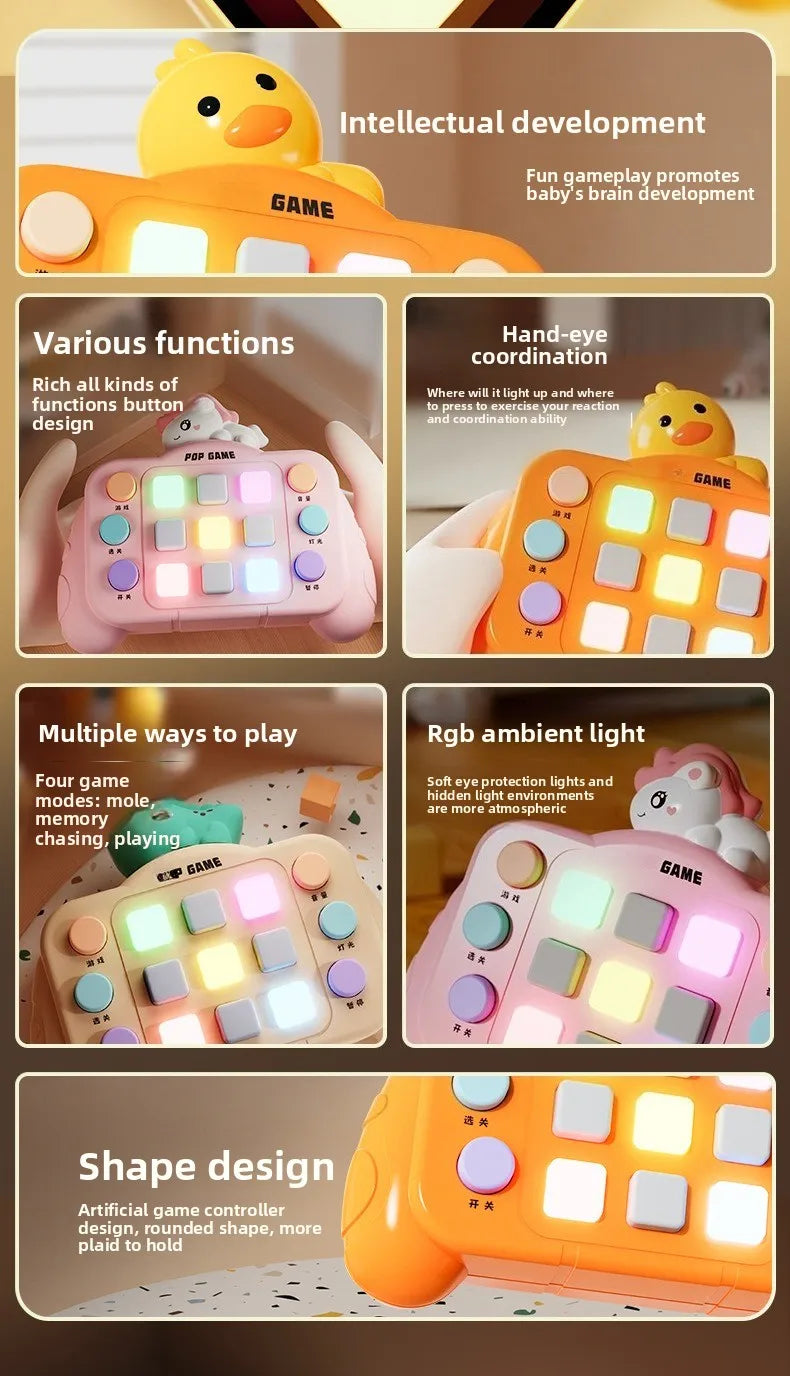 Montessori Busy Board Sensory Toys Cartoon with LED Light Switch Control Board Travel Activities Children Game for 2-4 Years Old