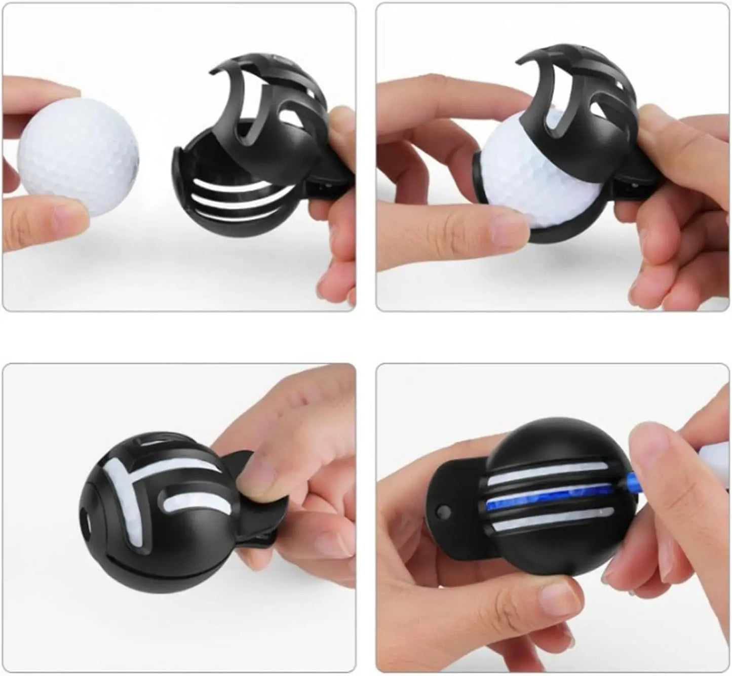 Fade-Resistant Golf Ball Liner, Advanced Design Ball Marking Tool | 1 Alignment Tool with 2 Golf Ball Stamp Markers, Golf Ball