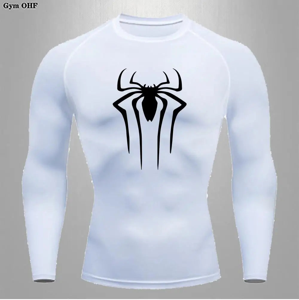 Spider Compression Shirt Mens Rashguard Fitness For Men Gym Sports T-Shirt Running Sweatshirt Outdoor Mountaineering Training