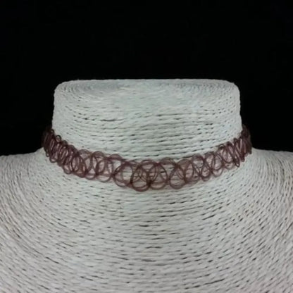 Gothic Velvet Choker Necklace Black 30 To 35 Cm Aluminium Alloy