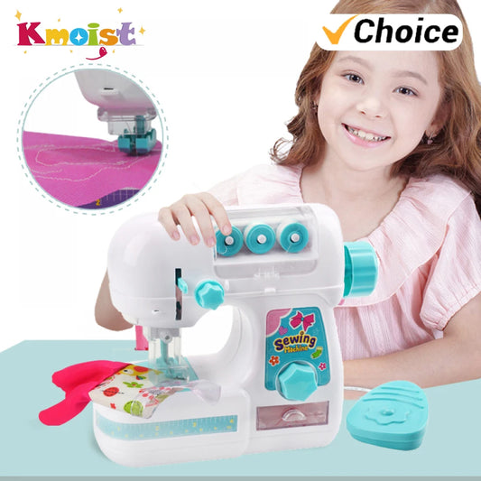Kids Simulation Sewing Machine Toy Mini Furniture Educational Learning Design Clothing Bauble Creative Children's Toys for Girls