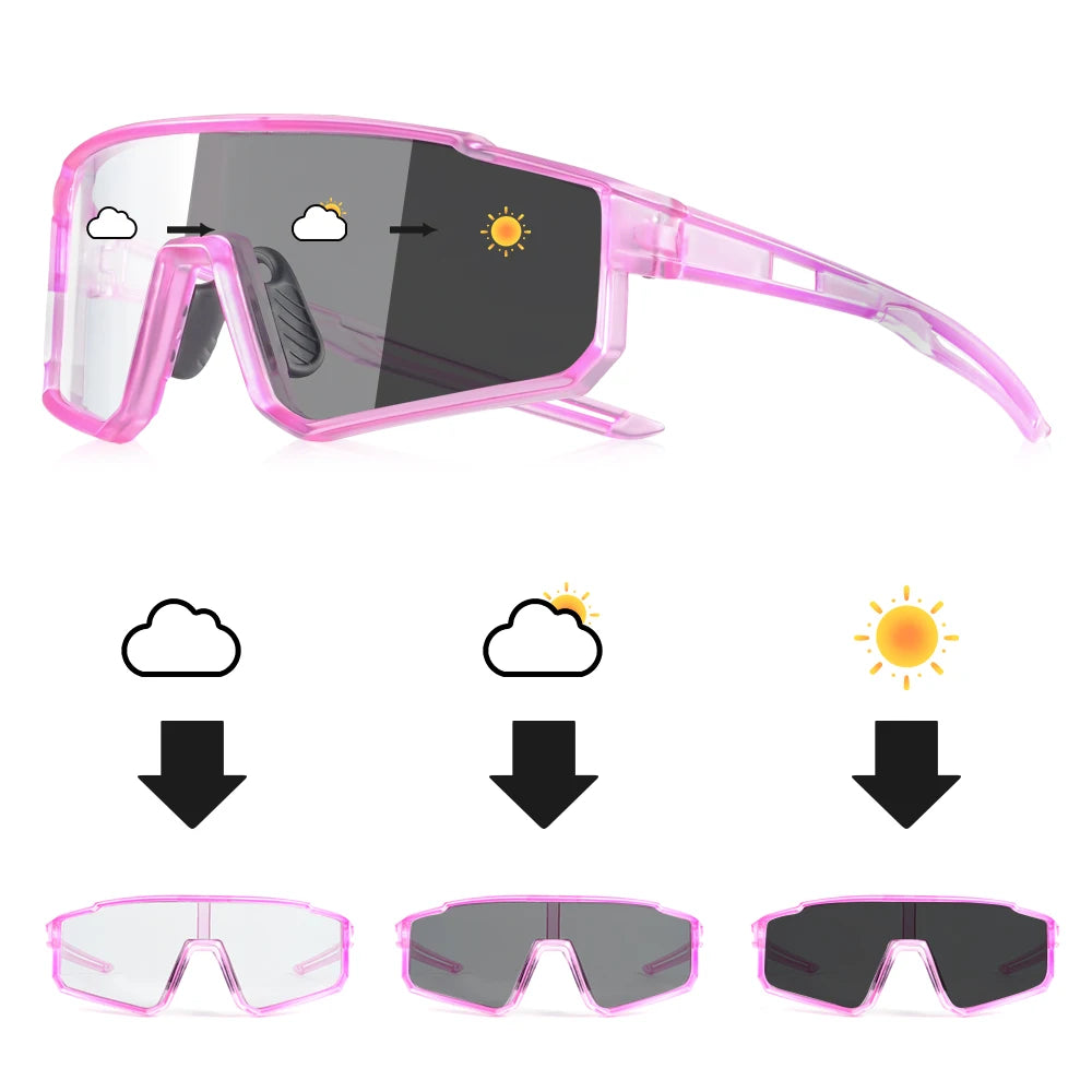 CRIXLAIS Fashion Photochromic Polarized Sunglasses Men Women Oversized Sun Glasses Male Night Vision Driving Goggles UV400