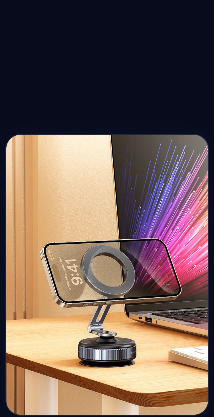 New Car Magnetic Mobile Phone Holder 360 Degree Rotation, Vacuum Adsorption, No Need To Charge, Suitable for Car Navigation