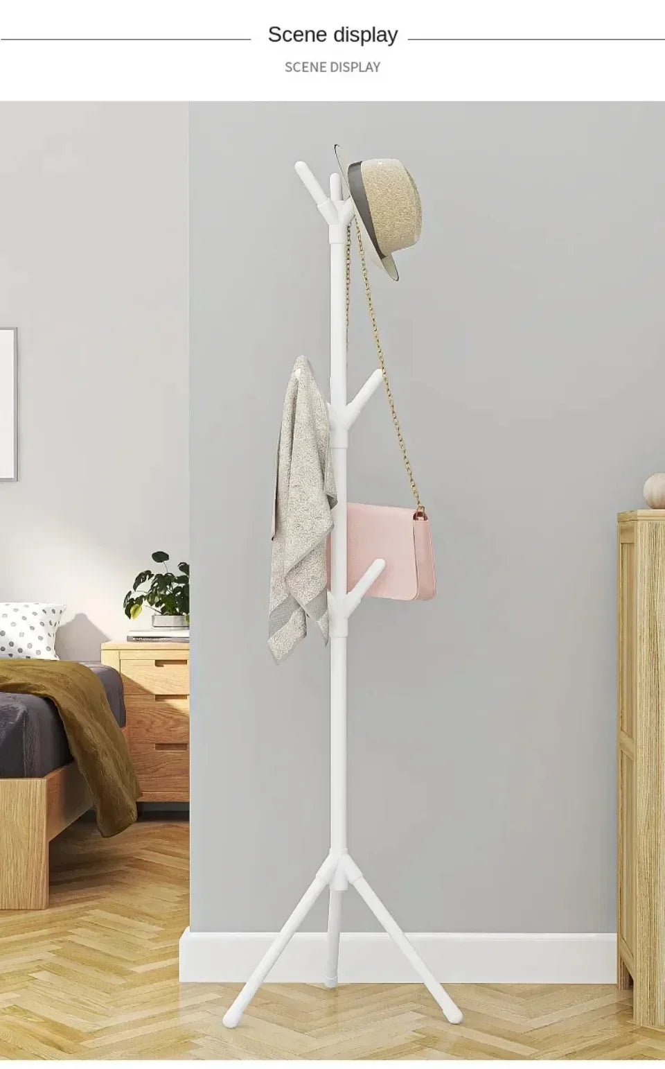 Vertical Coat & Hat Stand – Bedroom Storage Rack