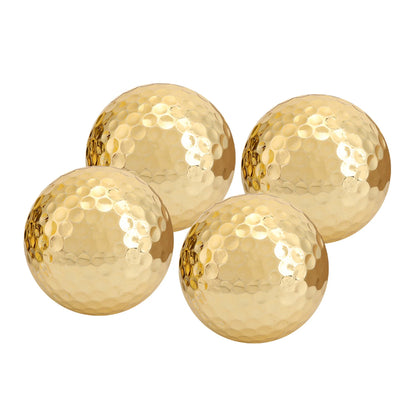 Double Layer Gold Plated Golf Ball Accessory Set, 4 Pieces