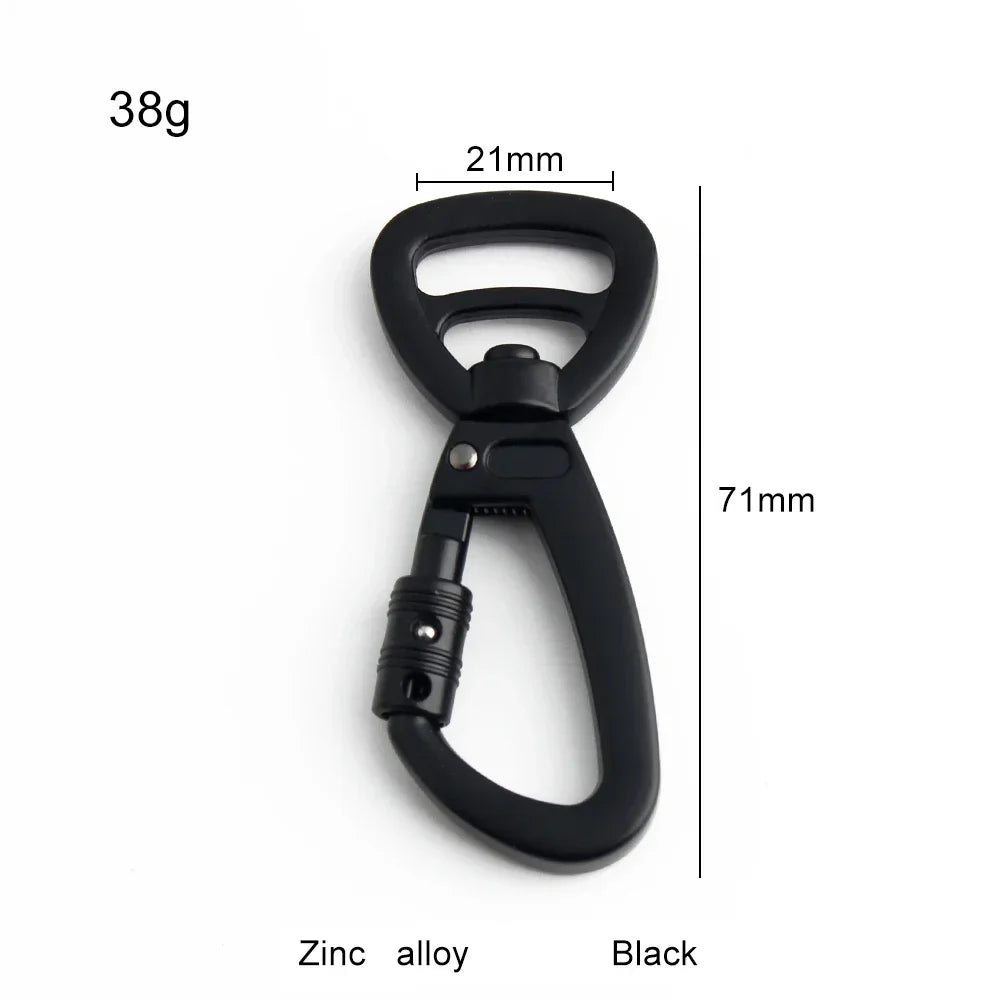 Dog Leash Clip Pets Carabiner Auto Locking Carabiner With Swivel Rotating Ring For Outdoor Keychain Pet Leash Hook Accessories