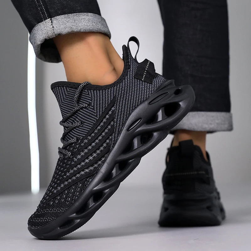 Men Shoes Comfortable Sneakers Breathable For Mesh Tennis Sports Running Waling Outdoor Red Flying Weave Women Slip-on Gym Shoes