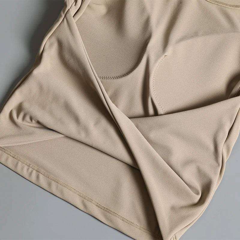 Sexy Short Backless Fixed Chest Pad Sports T-shirt Vest Women's Tight Fitting Quick Drying Slimming Yoga Suit Top Clothing