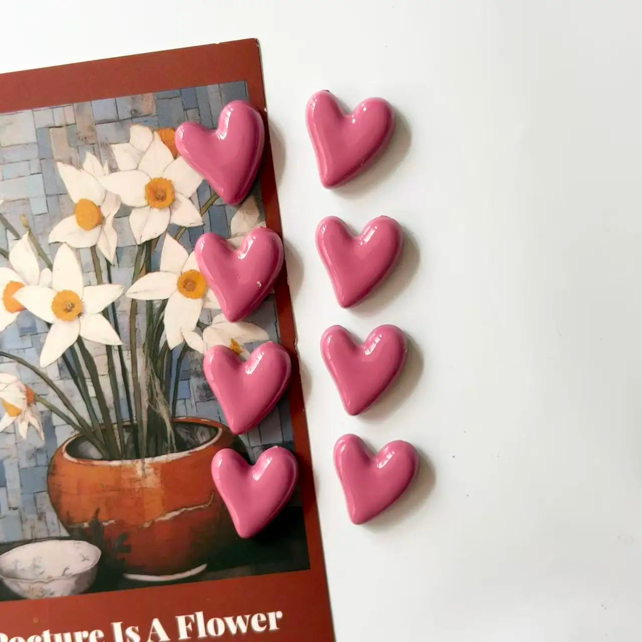 6 /12Pcs Heart-shaped Fridge Magnets, Cute Little Hearts, Decorative Stickers, Home Kitchen, Office Whiteboard Decorative Gifts