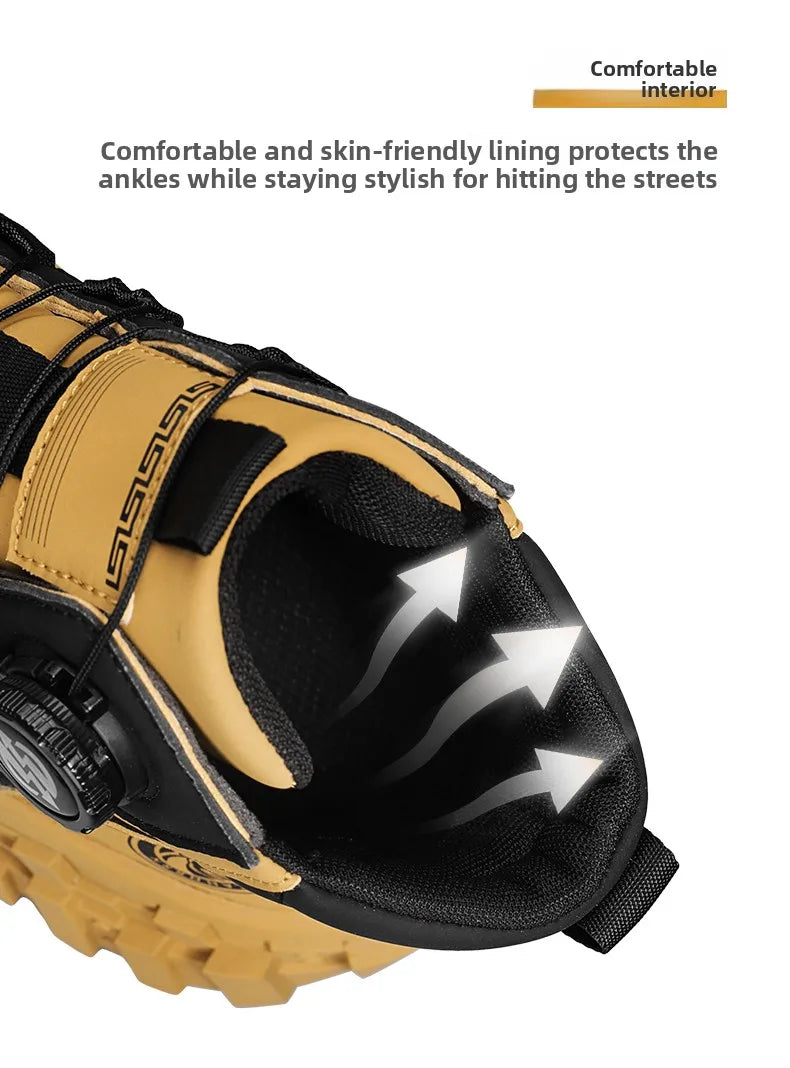 Leather High-Top Outdoor Boots For Men Ankle Hiking