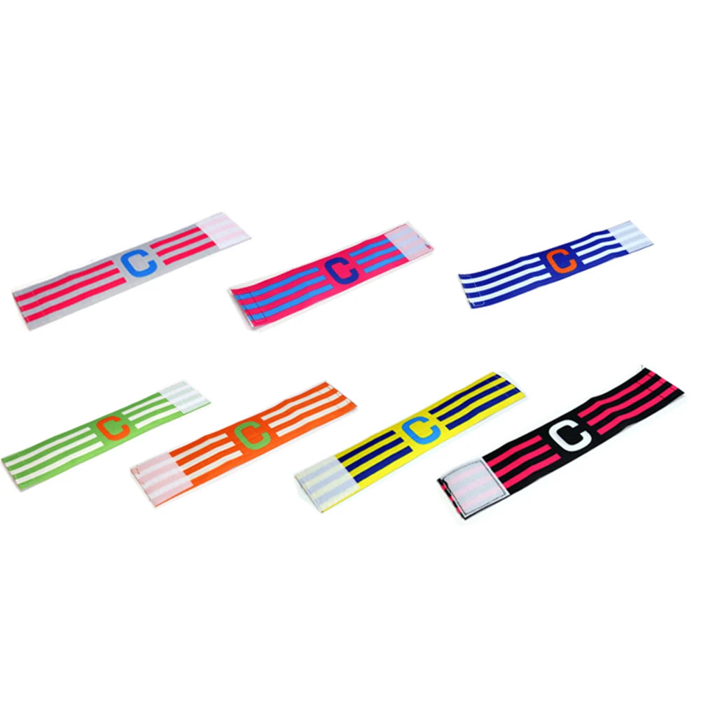 1-10pcs Leader Competition Armband Breathable Soccer Player Captain Group Armband Clear Icon Capitan Band For Football Captain