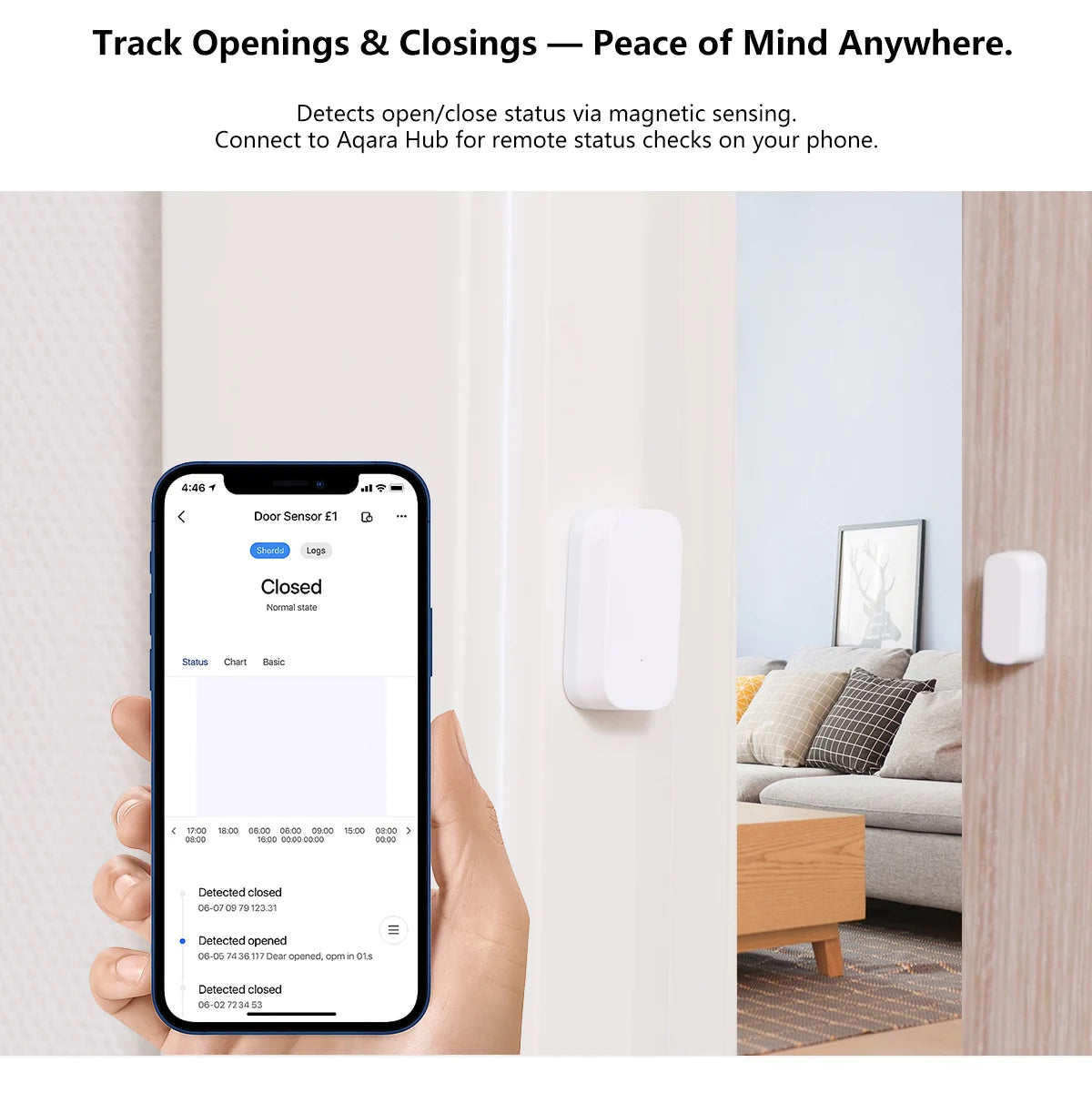 Aqara Door Window Sensor Zigbee Wireless Connection Smart Mini door sensor Home Assistant for Mijia Gateway Home HomeKit APP