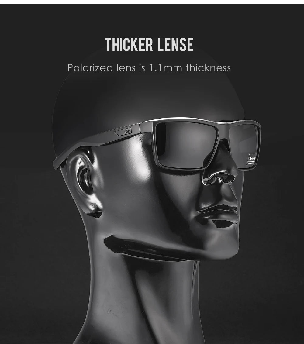 KDEAM Scratch Resistance Sunglasses Men Polarized 100% UV Protection Sun Glasses Integral Spring Hinges And Curved Temples KD029