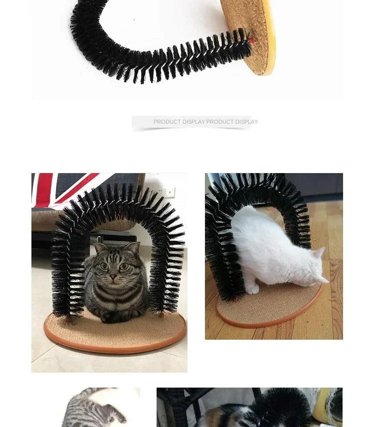 Cat Pamper Toy with Interactive Brush and Scratcher