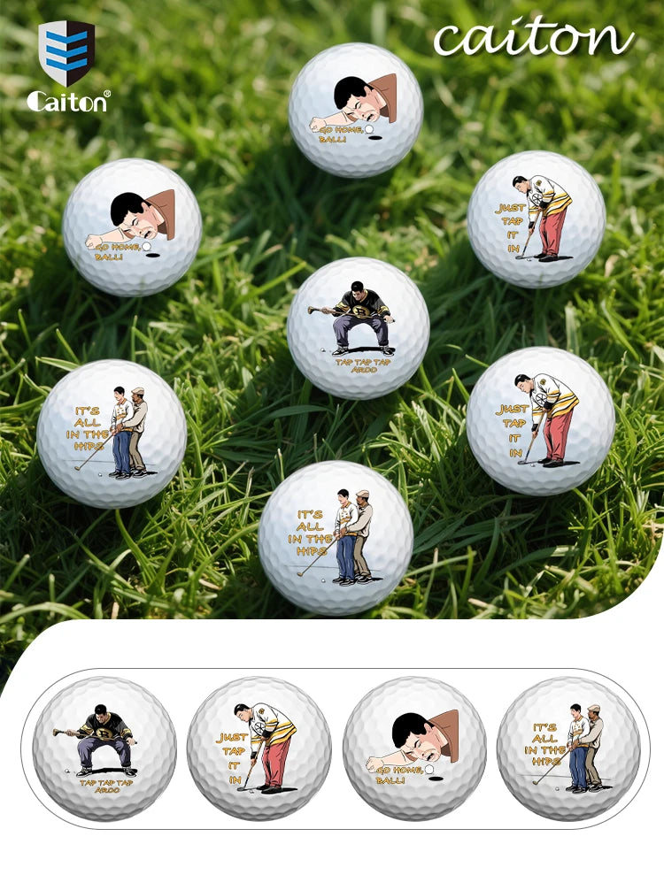 Caiton 4-Pack Golf Balls – 4 Unique Designs, Fun Gag Gifts for Men, Dad, Grandpa, Perfect for Birthday, Xmas, Retirement