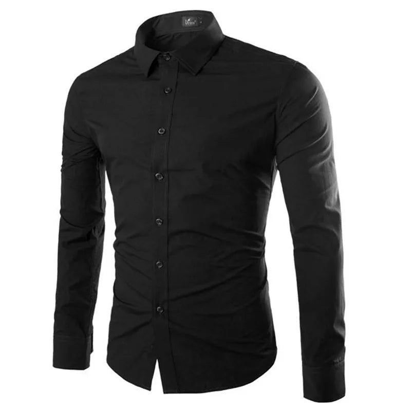 14 Colors Solid Color Men's Fashionable Candy Color Shirt Men's Casual Long Sleeve Shirt for Men