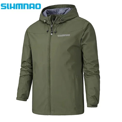 Men's Hooded Windproof Waterproof Polyester Jacket
