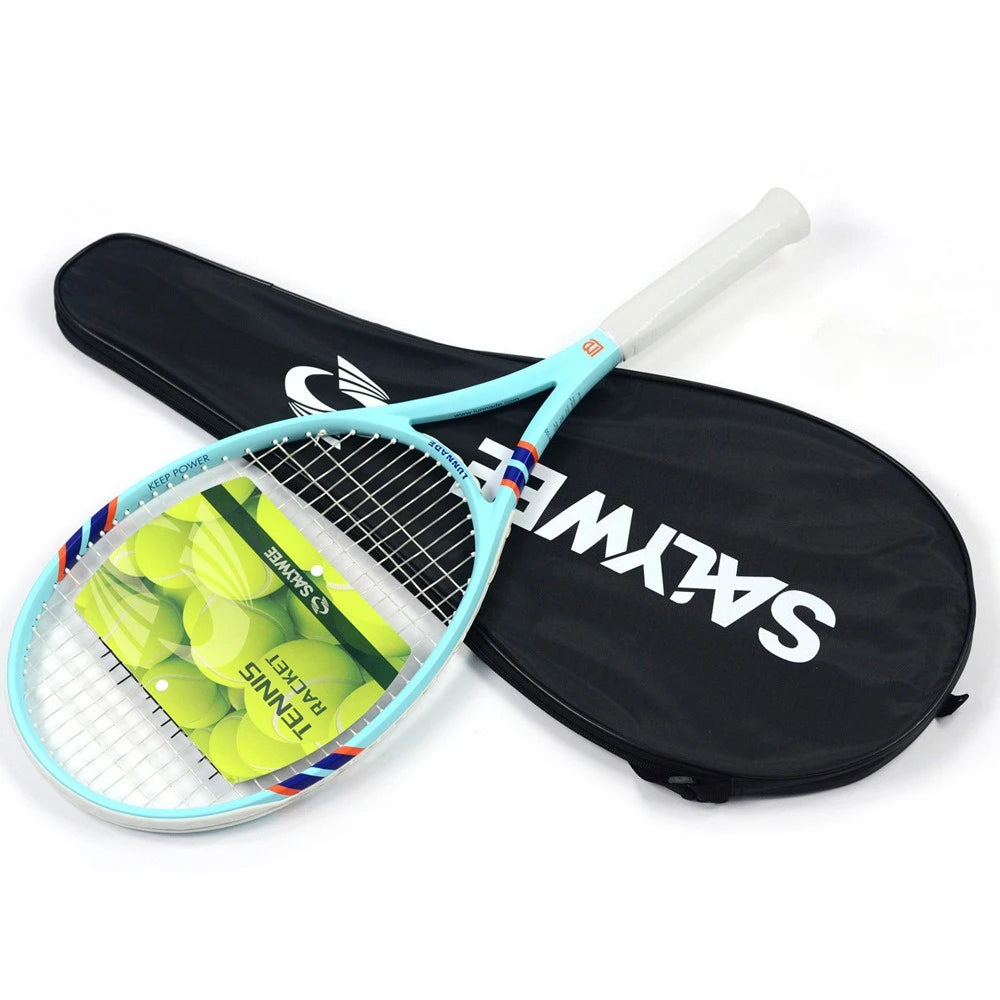 27 inch Outdoor Sports Aluminum-Carbon Tennis Racket for Adult- Professional Training, Durable, Suitable for Students' Practice